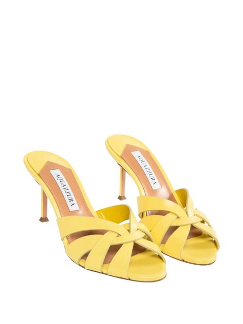 Aquazzura Copacabana knotted leather sandals - Yellow - zdjęcie produktu nr 2