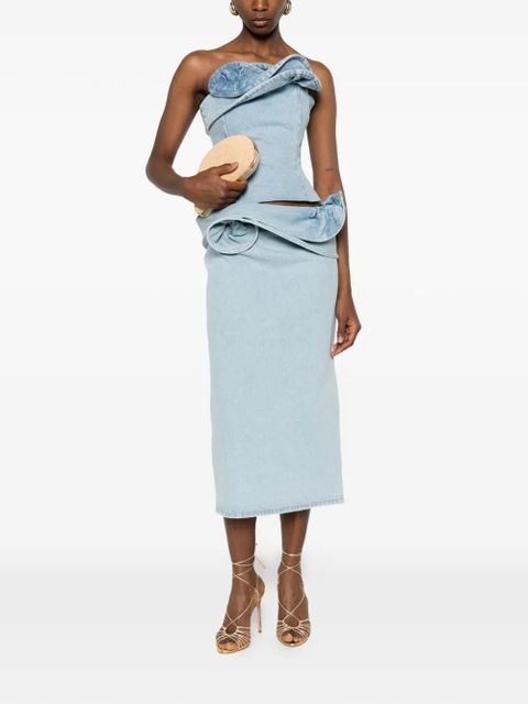 Magda Butrym bow zip blouse - Blue - zdjęcie produktu nr 2