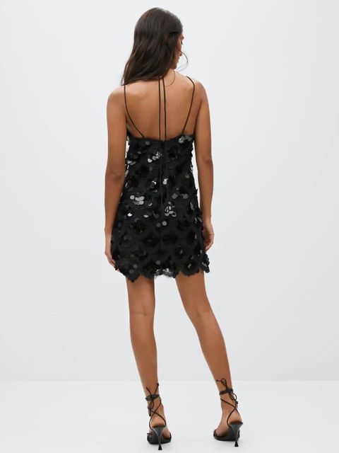 Sukienka z cekinami dekolt halter