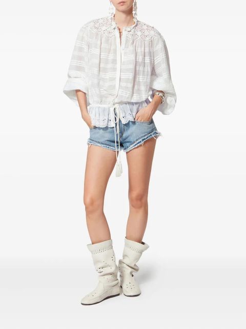 MARANT ÉTOILE Polly embroidered blouse - White - zdjęcie produktu nr 2