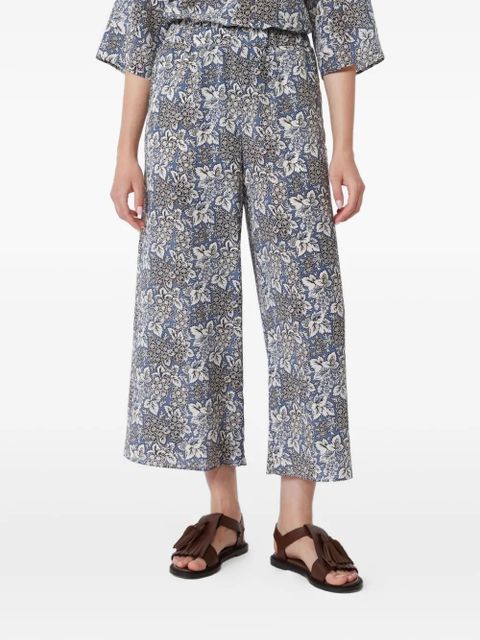 Weekend Max Mara floral-print trousers - Blue - zdjęcie produktu nr 1