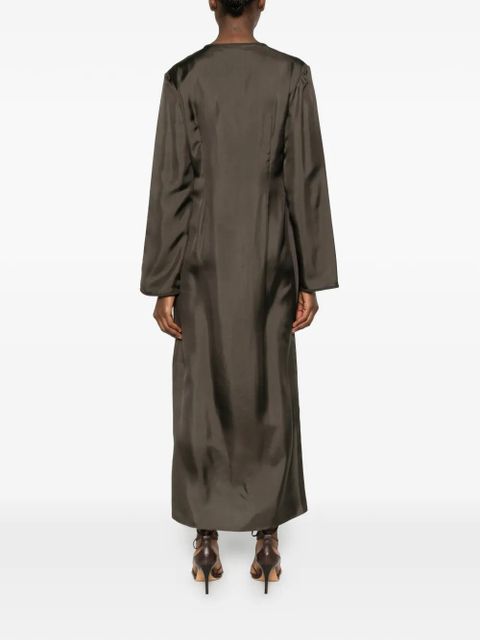 Róhe frog button midi dress - Green