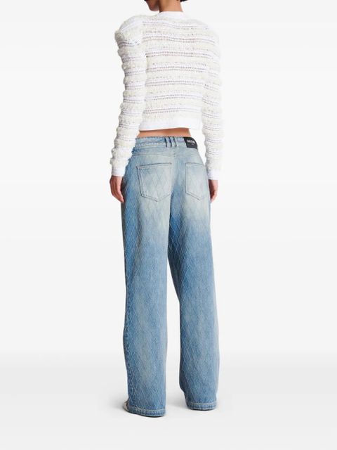 Balmain diamond-stitched jeans - Blue - zdjęcie produktu nr 2