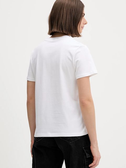 Converse t-shirt bawełniany damski kolor biały CVW5T026 - zdjęcie produktu nr 2