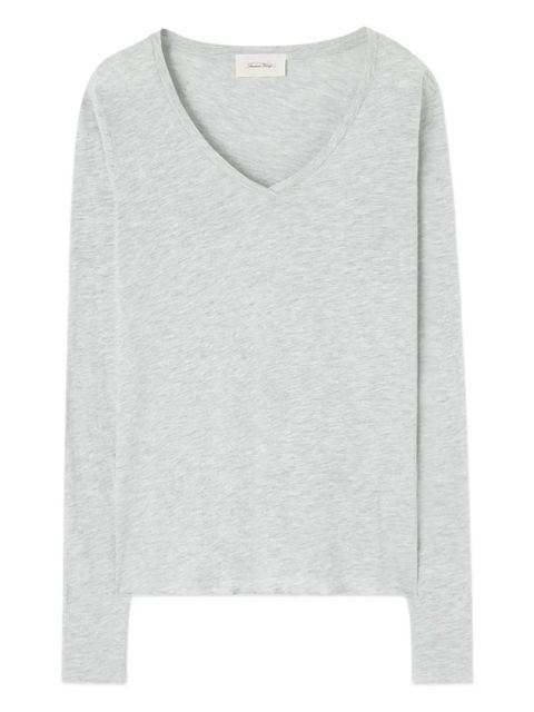 American Vintage Jacksonville V-neck T-shirt - Grey - zdjęcie produktu nr 1