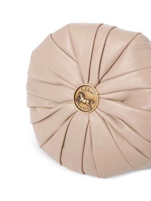 Chloé Plissé leather shoulder bag - Neutrals