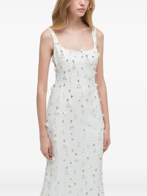 Simkhai Briella embellished midi party gown - White