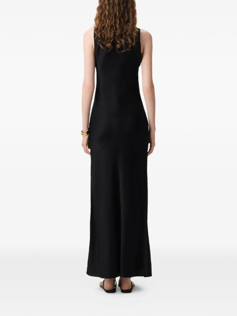 AMI Paris ribbed-trim maxi tank dress - Black