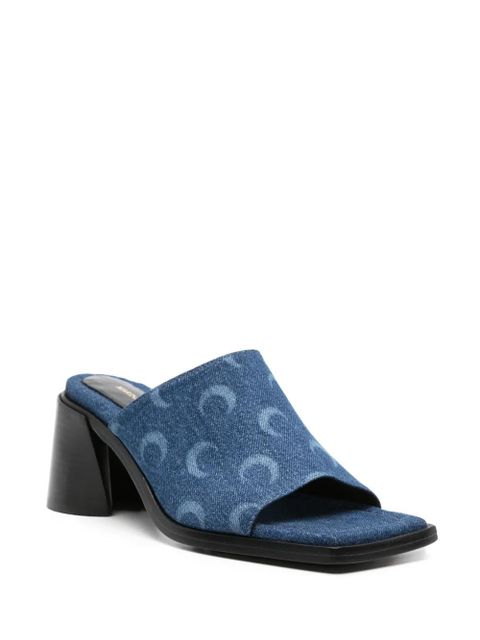 Marine Serre 75mm denim sandals - Blue - zdjęcie produktu nr 2