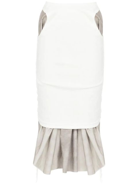 Maison Margiela layered knee-length skirt - White - zdjęcie produktu nr 1