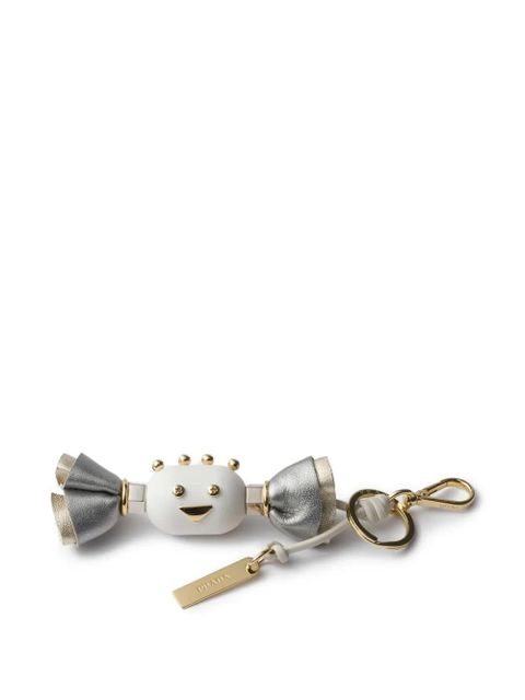 Prada snap hook bow charm keyring - White - zdjęcie produktu nr 1
