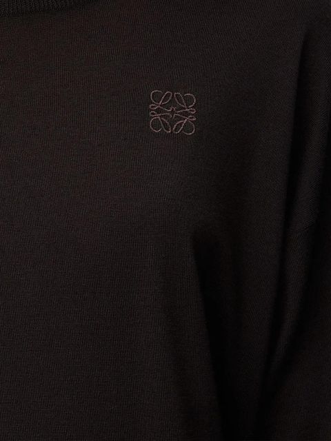 LOEWE logo-embroidered jumper - Brown