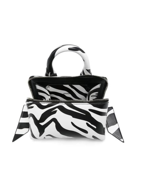 The Attico zebra-print tote bag - Black