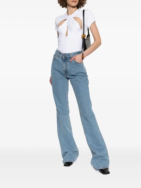 Coperni twist-detail short-sleeve top - White