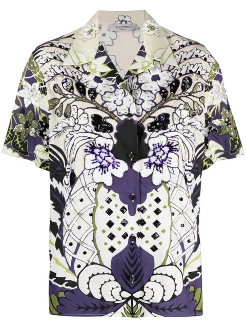 Valentino Garavani Arazzo-print sequined shirt - Neutrals - zdjęcie produktu nr 1