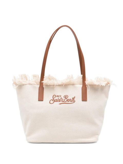 MC2 Saint Barth City fringed-trim medium tote bag - Neutrals - zdjęcie produktu nr 1