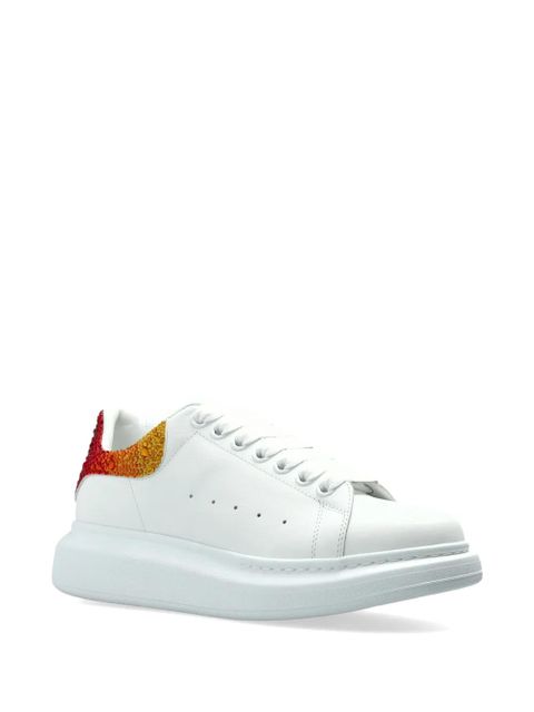 Alexander McQueen Oversized crystal-embellished leather sneakers - White - zdjęcie produktu nr 2