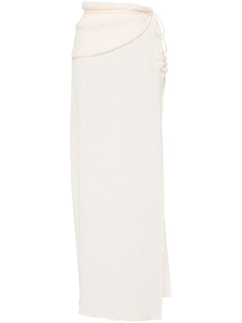 Magda Butrym wraparound maxi skirt - Neutrals