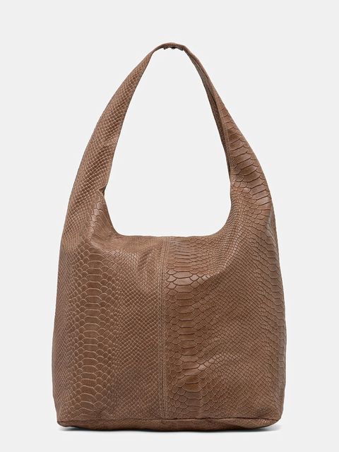 Answear.LAB torebka skórzana kolor brązowy