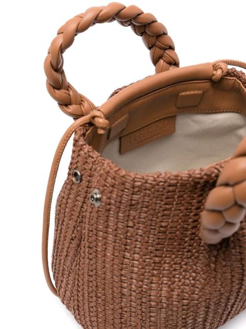 Hereu Bombon woven-raffia tote bag - Brown