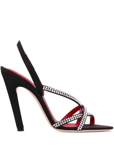 Valentino Garavani 105mm Dans Le Foyer crystal-embellished slingback sandals - Black - zdjęcie produktu nr 1