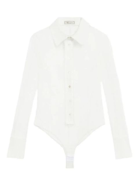 Blumarine lace-panelled shirt - White - zdjęcie produktu nr 1