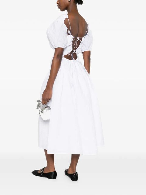 Cecilie Bahnsen Catrine puffed midi dress - White - zdjęcie produktu nr 2