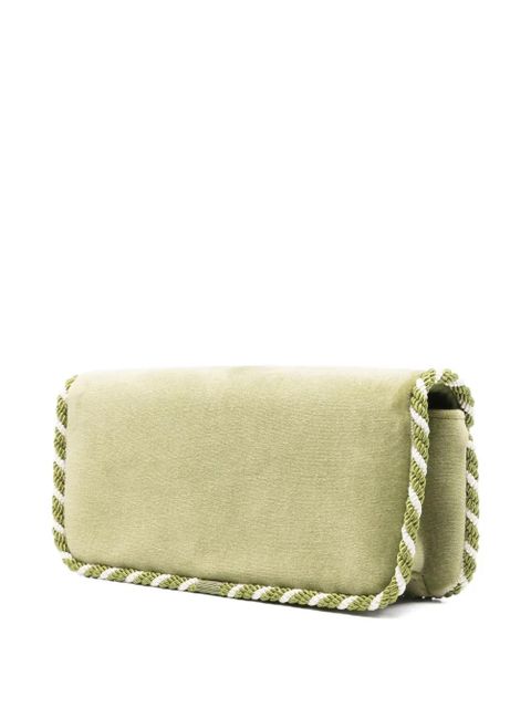 Valentino Garavani Locò embellished-trim clutch bag - Green