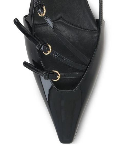 Miu Miu patent leather slingback pumps - Black