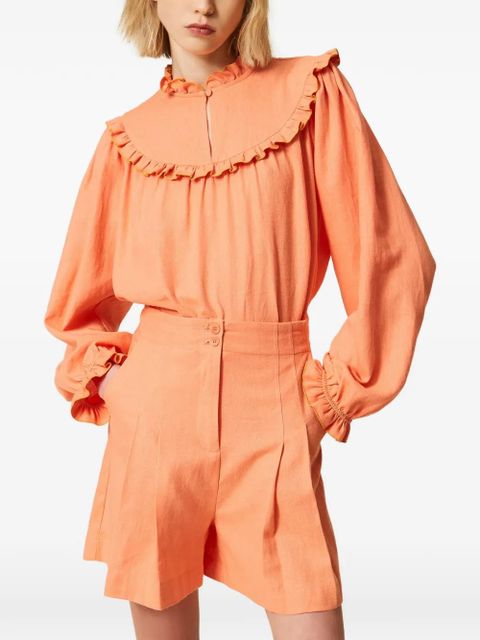 TWINSET pleated button shorts - Orange - zdjęcie produktu nr 2