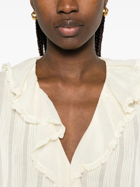 DÔEN Henri ruffled blouse - Yellow