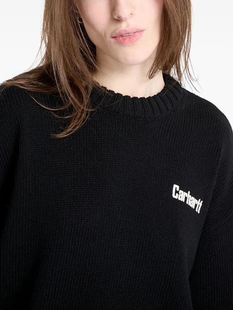 Carhartt WIP logo-detail heart-print sweater - Black