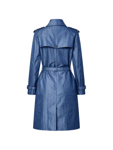 Michael Kors logo-pattern belted trench coat - Blue - zdjęcie produktu nr 2