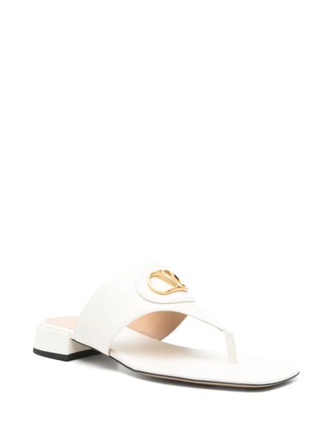 Valentino Garavani Vlogo-plaque sandals - White