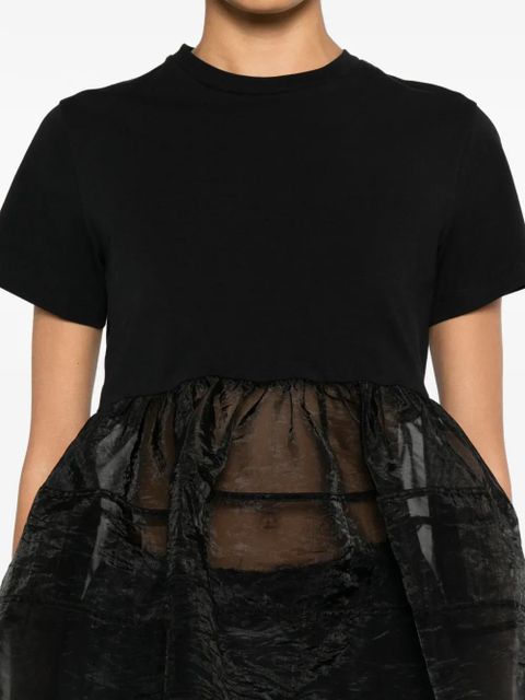 Cecilie Bahnsen David ruffled peplum T-shirt - Black