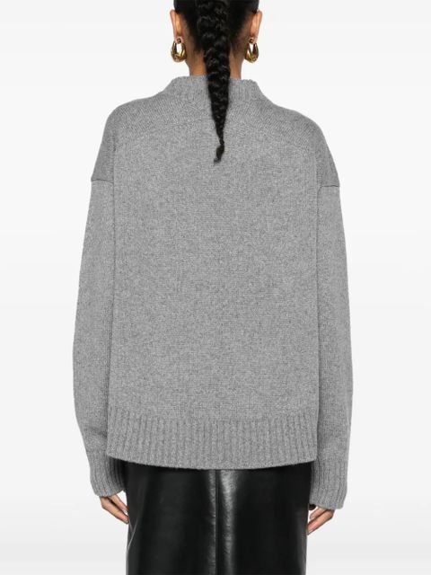 Jil Sander crew-neck cashmere-blend jumper - Grey - zdjęcie produktu nr 2