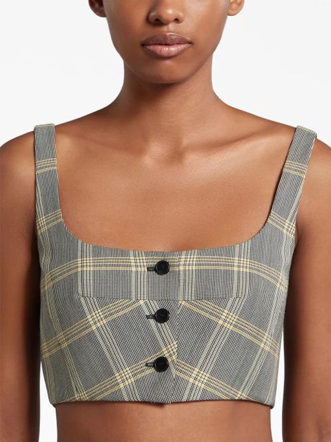 Marni virgin wool-blend cropped top - Grey