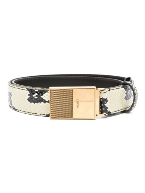 KHAITE snakeskin-effect belt - Black - zdjęcie produktu nr 1