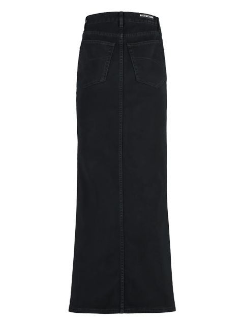 Balenciaga mid-rise denim skirt - Black - zdjęcie produktu nr 2