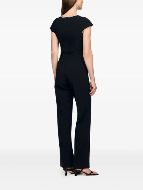 SANDRO embellished jumpsuit - Black