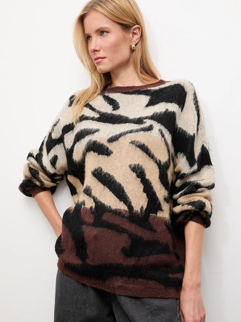 Answear.LAB sweter z dodatkiem wełny damski kolor brązowy