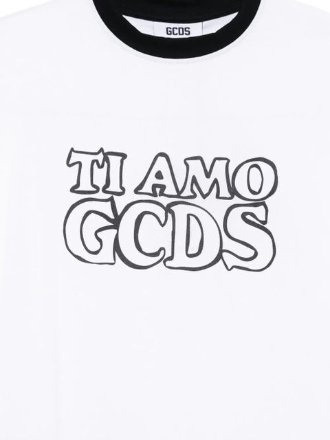 GCDS graphic-print ringer T-shirt - White - zdjęcie produktu nr 2