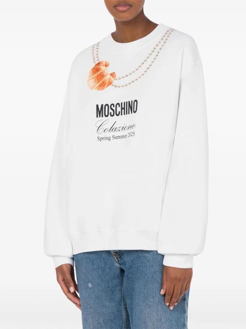 Moschino croissant-print sweatshirt - White - zdjęcie produktu nr 2