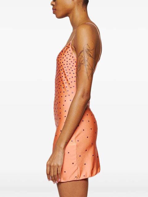 Oséree crystal-embellished satin minidress - Orange