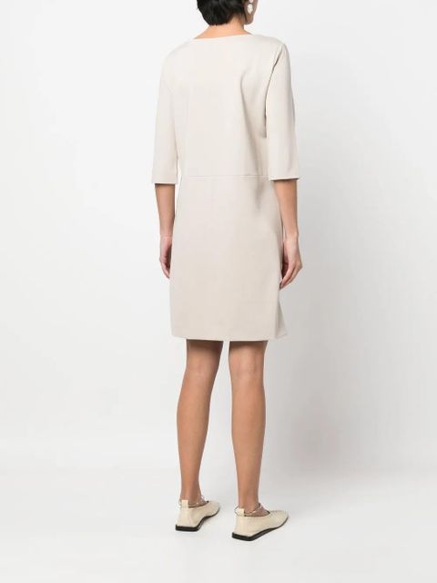 Max Mara patch-pocket shift dress - Neutrals