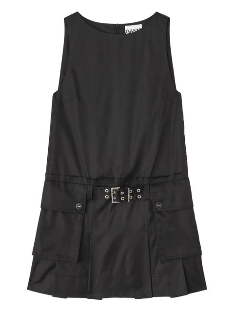 GANNI belted mini dress - Black - zdjęcie produktu nr 1