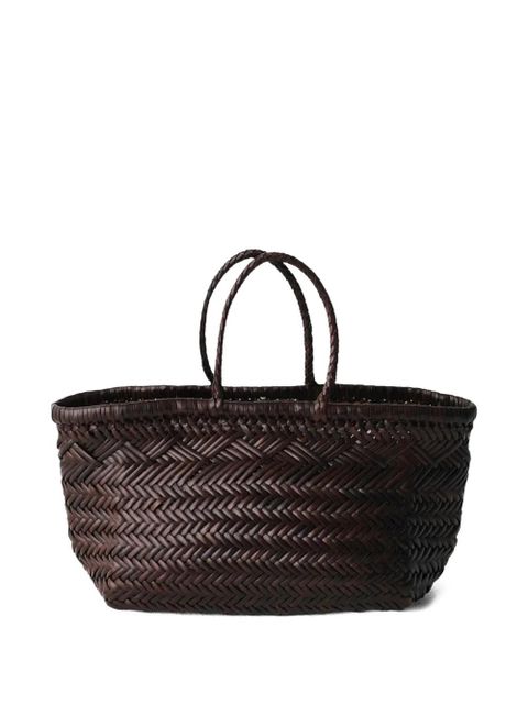 DRAGON DIFFUSION small triple jump woven tote bag - Brown - zdjęcie produktu nr 1