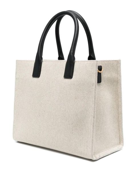 Versace large La Medusa canvas tote bag - Neutrals