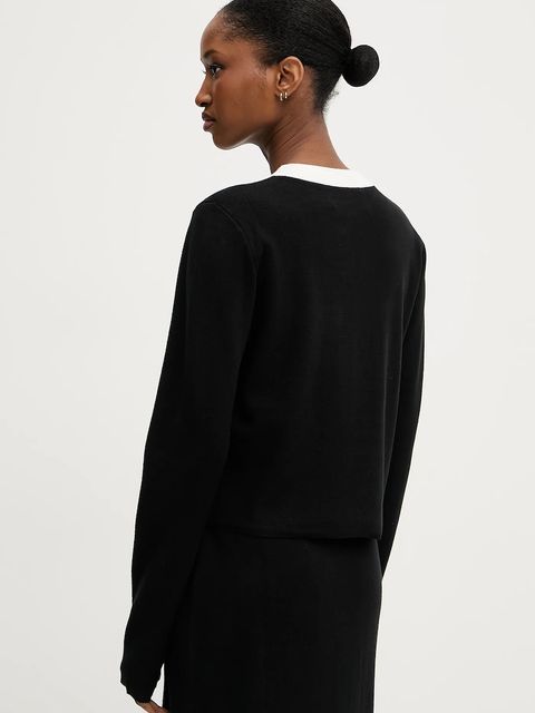 Karl Lagerfeld kardigan damski kolor czarny A3W18029