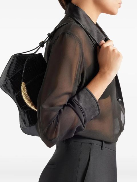 Giuseppe Zanotti Gz Day and Night snakeskin curved shoulder bag - 003 BLACK - zdjęcie produktu nr 2